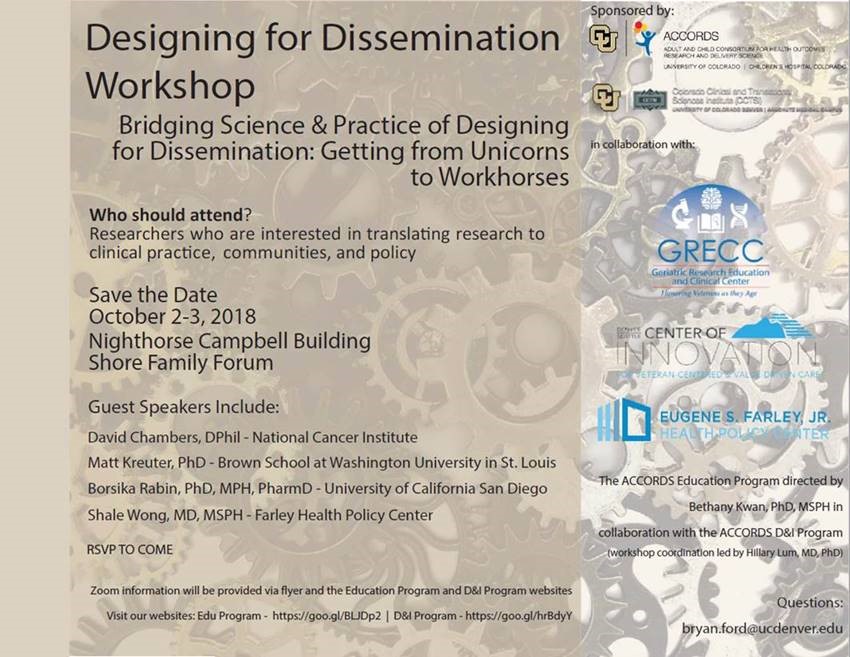 ACCORDS Designing for Dissemination Workshop 10.2018
