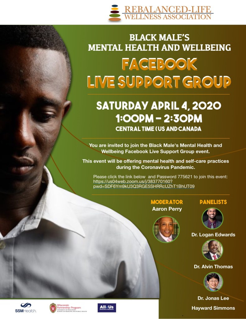 Panel Series on Black Men’s Well-being During Pandemic poster